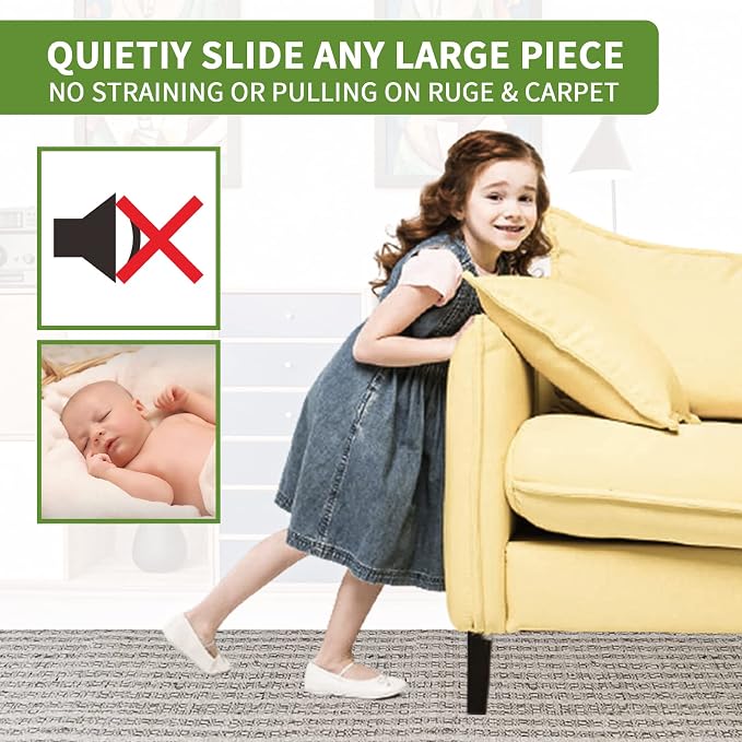 Furniture Sliders for Carpet 16PCS - Image 6