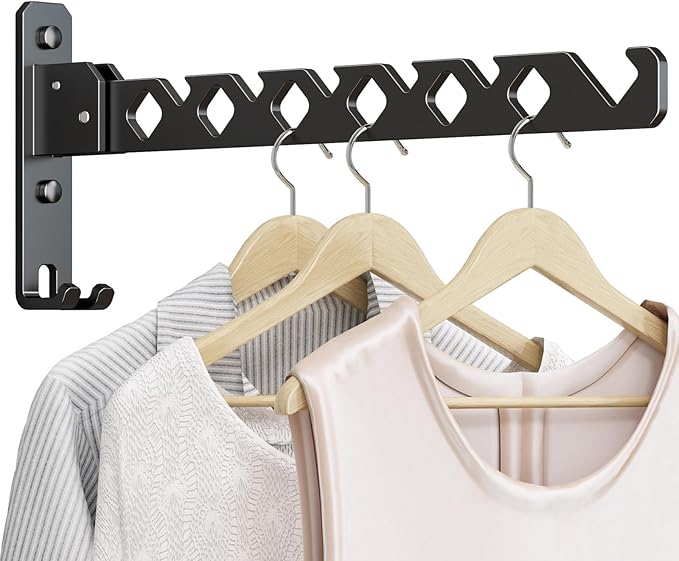 Wall Mounted Clothes Drying Rack, Wall Clothes Hanger Foldable, Laundry Hanger by Dancrul
