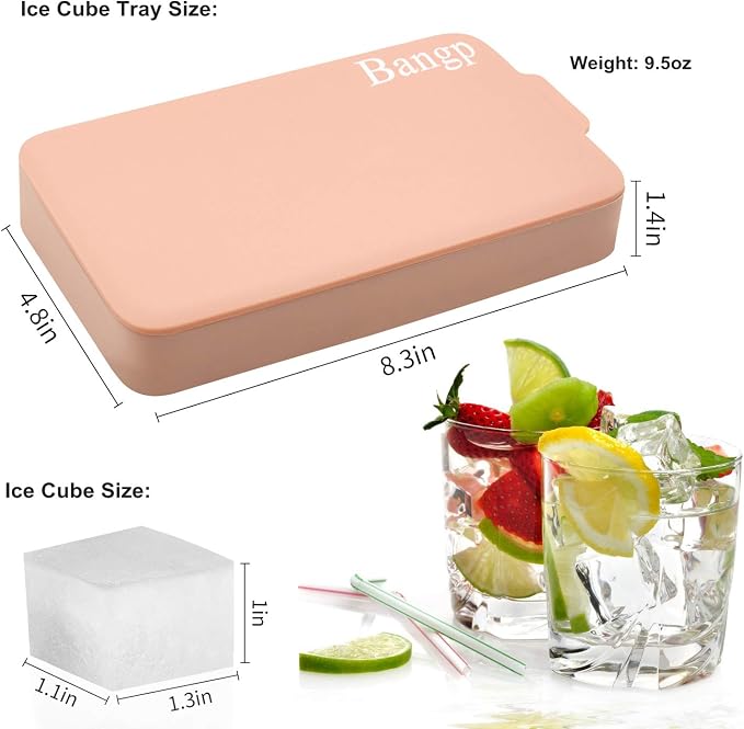 Bangp Premium Ice Cube Trays 2 Pack, Easy-Release Silicone Ice Cube Tray - Image 3