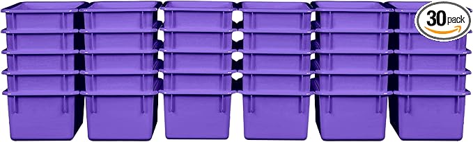 Wood Designs Cubby Storage Bin, Heavy Duty Plastic Containers by Unknown