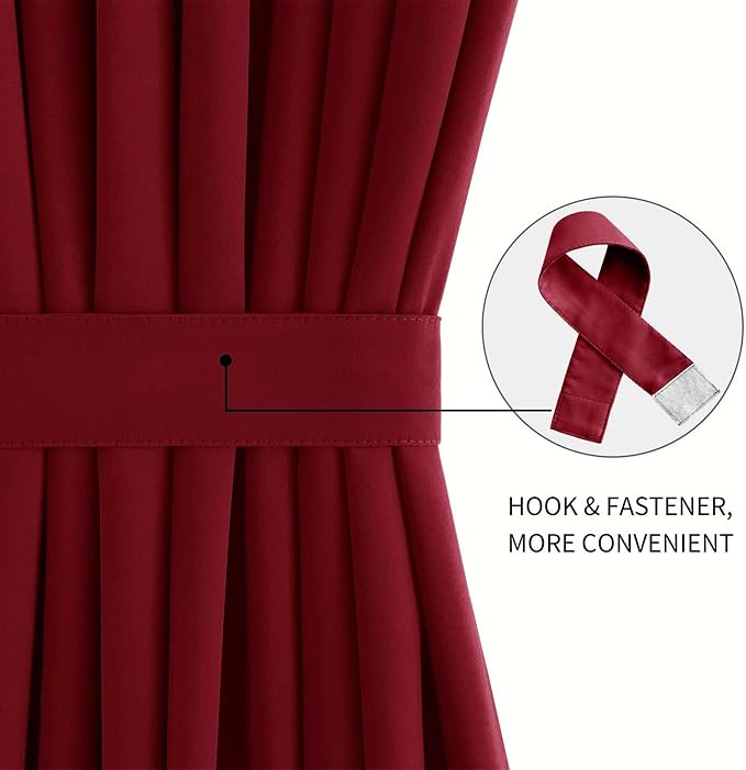DWCN French Door Curtains – Rod Pocket Thermal Blackout Curtain - Image 2