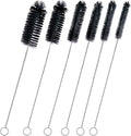 Straw Cleaner Brush Set, 6 Piece 12" Long Pipe Tube Bottle Brushes by BRUSHFAMILY