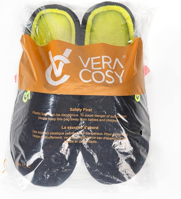 VeraCosy Men's Two-Tone Memory Foam House Slippers Indoor Outdoor Durable - Image 10