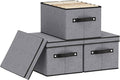 Fabric Storage Boxes, 7.1 x 9.1 x 13 Inch Baskets by YheenLf