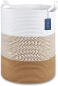 COMSE Extra Large Blanket Basket, Tall Woven Storage Basket, Nursery Hamper by COMSE