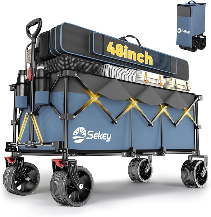 Sekey 48''L Collapsible Foldable Extended Wagon by Sekey