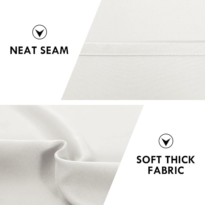 DWCN Short Ivory Blackout Curtains - Image 6