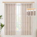 YoungsTex Natural Linen Curtains 63 Inch Length 2 Panels by YoungsTex