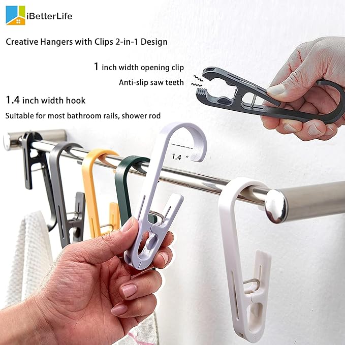 iBetterLife Laundry Hooks Hanging Clips - Image 3