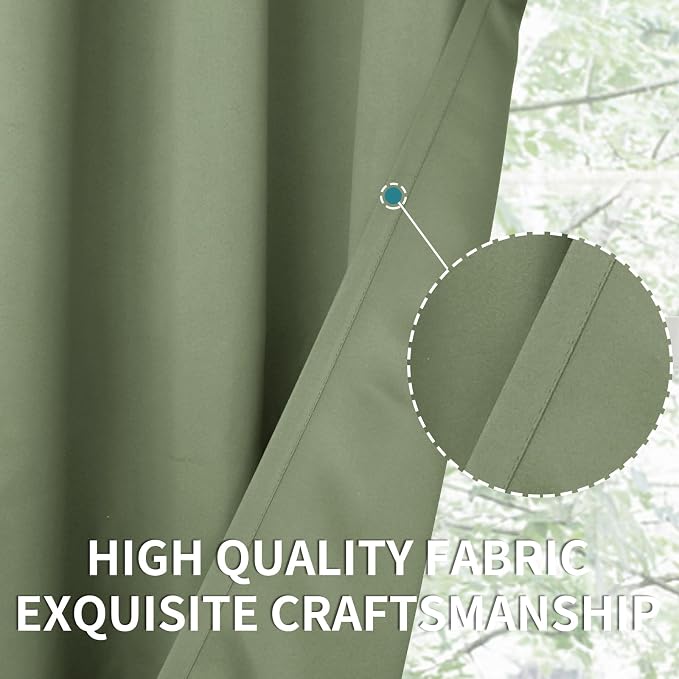 BGment Olive Green Blackout Curtains - Image 5