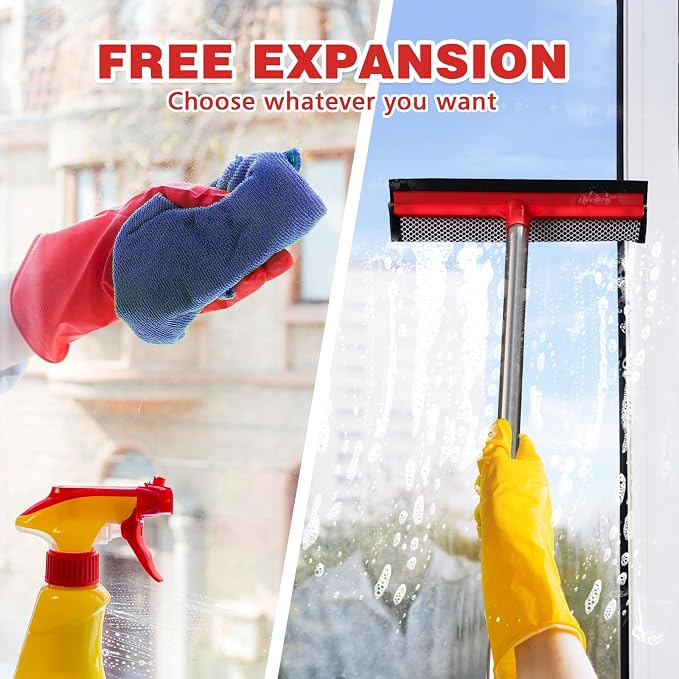 2 in 1 Standard Window Squeegee, Home Window Cleaner - Image 4