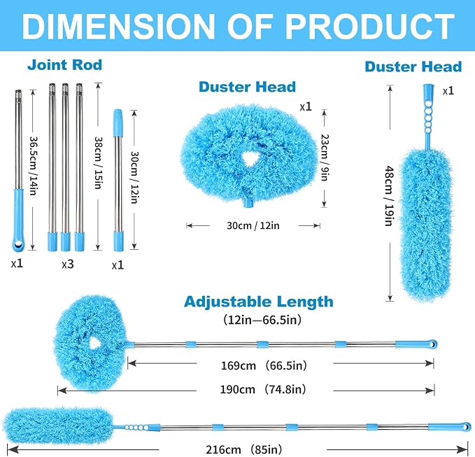 Ceiling Fan Cleaner Duster Reusable Microfiber Removable Duster - Image 2