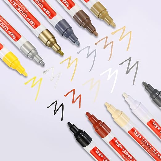 PATIKIL Grout Pen, 4 Pack Golden Tile Marker Waterproof Grout Sealer Pen Tile - Image 6