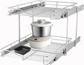 DINDON Pull Out Cabinet Organizer, Cabinet Pull Out Shelves, 2 Tier Pull Out by DINDON