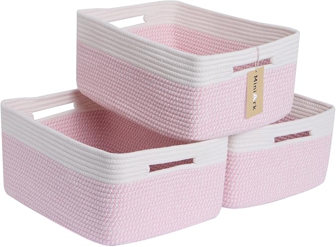 Large Storage Baskets for Shelves, Closet Organizers Bins for Clothes Blanket by MiniArkStorageBasketsHome