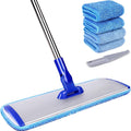 18" Professional Microfiber Mop Floor Cleaning System, Flat Mop by Makelifeeasier