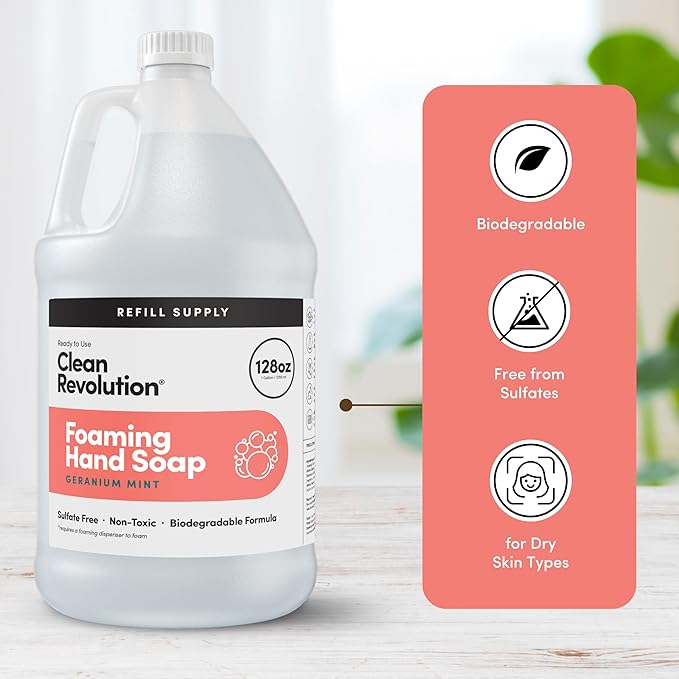 Clean Revolution Foaming Hand Soap, Moisturizing, Ready To Use Formula - Image 4