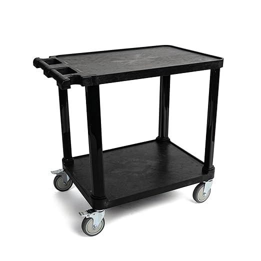 Pearington 2-Tier Compact Multi-Purpose Plastic Utility Cart by Pearington