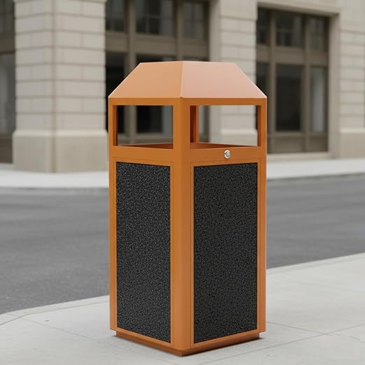 Commercial Metal Outdoor Trash Can by CrazyAnt
