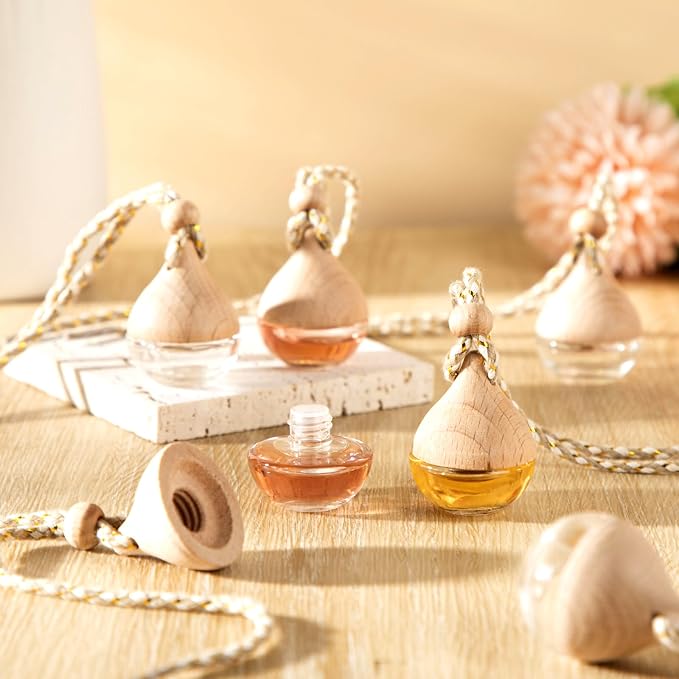 BBTO 50 Pcs Hanging Car Air Freshener Car Diffuser Bottles Empty Glass Perfume - Image 2