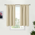 BGment Beige Blackout Curtains for Kitchen Cafe Window 34 x 40 Inch Long by BGment