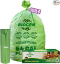 60-64 Gallon Compostable Trash Bags 12 Bags by BIOGRN
