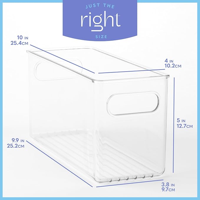 Plastic Food Storage 2 Pack Clear Container Bin - Image 3