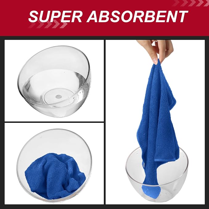 200 Pcs Microfiber Cleaning Cloth 16x16 Inch Microfiber Towels - Image 3
