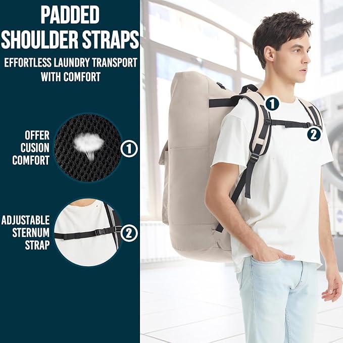 Laundry Bag Extra Large 115L，Laundry Backpack - Image 3