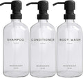 Clear Shampoo and Conditioner Dispenser Set by Brighter Barns by BrighterBarns