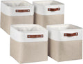 Univivi 4 PC Foldable Storage Baskets, 10.5 inch Fabric Storage Bins by Univivi