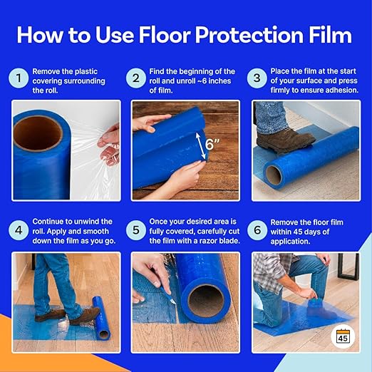 Floor Protection Film, Made in USA, Painting and Construction, Temporary - Image 6