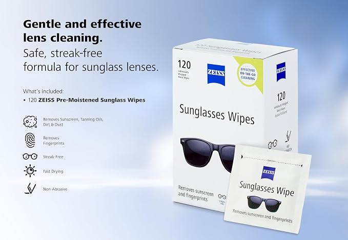ZEISS Pre Moistened Sunglasses Cleaning Wipes 120 Count - Image 4