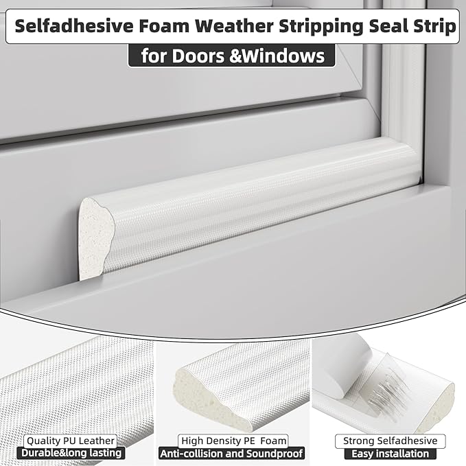 2 Pack*16.4 Ft Weather Stripping Seal Strip - Image 2