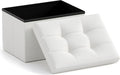 Ornavo Home Small Storage Ottoman Foldable Collapsible Rectangle Linen Ottoman by OrnavoHome