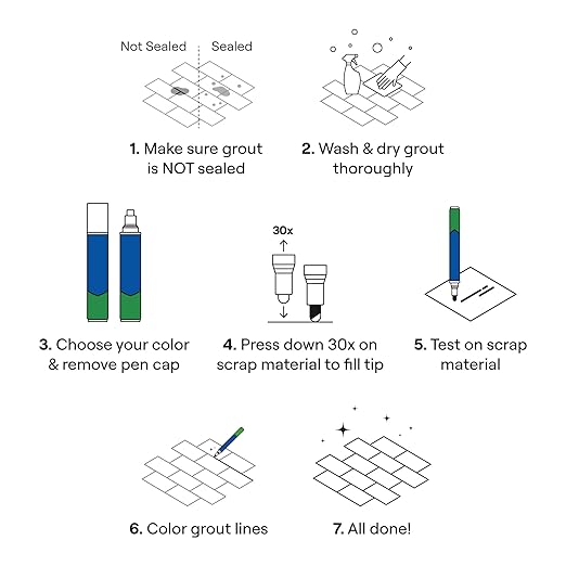 Grout Pen Black Tile Paint Marker: Waterproof Grout Paint, Tile Grout Colorant - Image 4