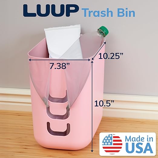 STORi Luup Bathroom Wastebasket, Secure Grocery Bags, Plastic Garbage Container - Image 2