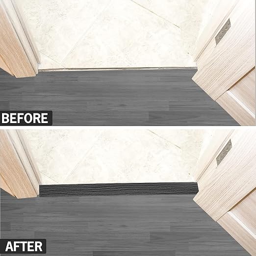 5Ft Floor Transition Strip Self Adhesive Vinyl Cover Floor Strip Flat Divider - Image 4