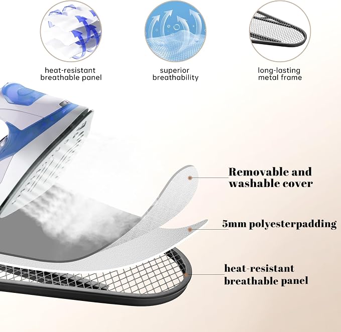 Ironing Board, Compact and Space Saver, Size 13 x 43, Metal Construction - Image 6