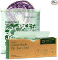 Cleanomic Compostable* Quart Size Food Storage Bags Freezer and Leak Proof by Cleanomic
