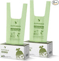 SUPERBIO 13 Gallon Handle Tie Compostable Food Waste Bags, 2 Pack, ASTM D6400 by SUPERBIOCOMPOSTABLEBAGS