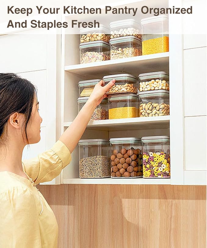 8 Pcs Pop Food Storage Containers Airtight Food Storage Containers Set - Image 3