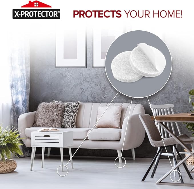 357 pcs White Felt Furniture Pads X-Protector! Huge Quantity of Furniture Pads - Image 6