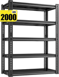 REIBII Garage Shelving Load 2000 LBS, Adjustable 5-Tier Storage Shelves by REIBII