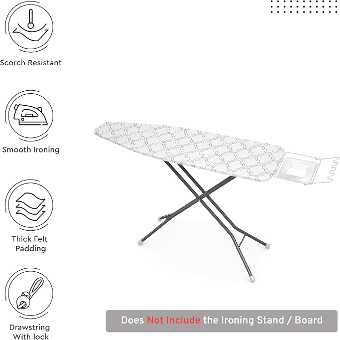 Encasa XO Ironing Board Cover and Pad 49"x18" - Image 3
