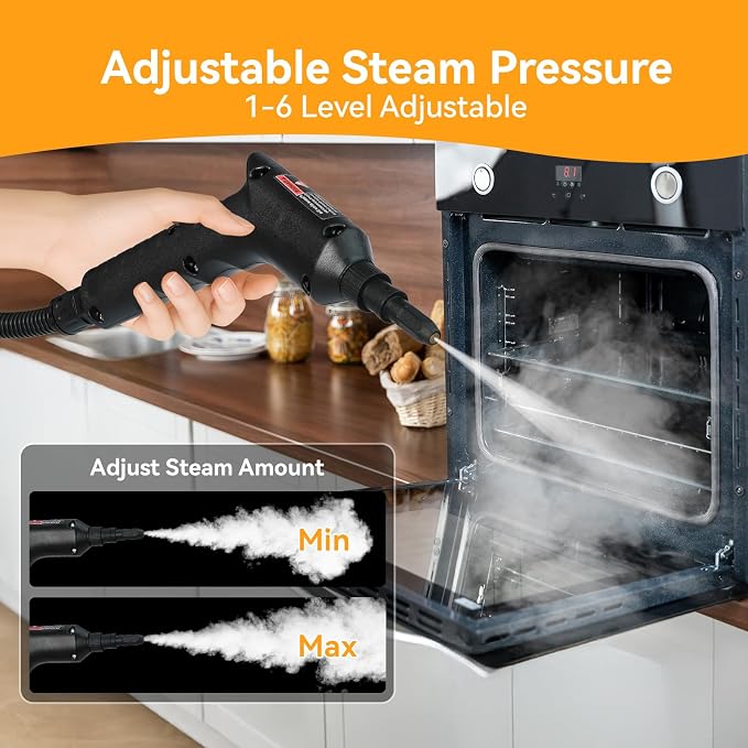 Steam Cleaner for Home, 1500W Handheld Steam Cleaner, 1500ML Water Tank - Image 4