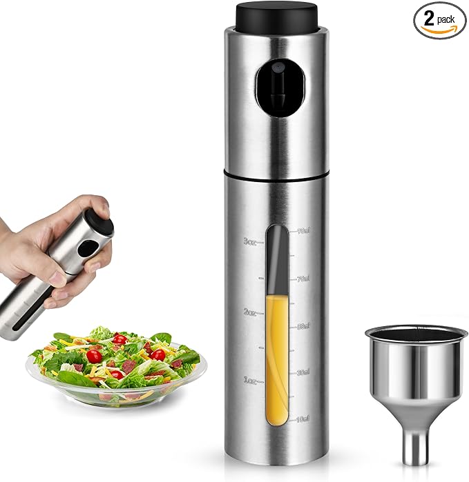 Oil Bottle for Cooking, 100ml Stainless Steel Cooking Oil Spray Bottle for by BooMetCheer