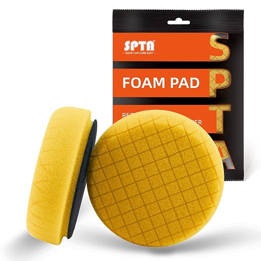 Yellow Medium Cut Pad, Buffing Polishing Pads, SPTA 1Pc 3.5 Inch Face by SPTA