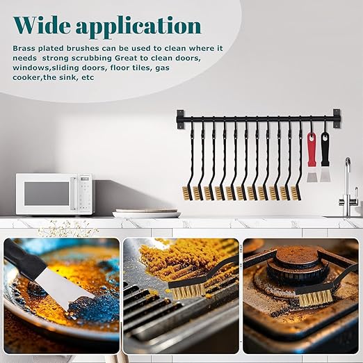 40 Pcs Mini Wire Brush Brass Brush Set, Curved Handle Masonry Brush Wire Brush - Image 5