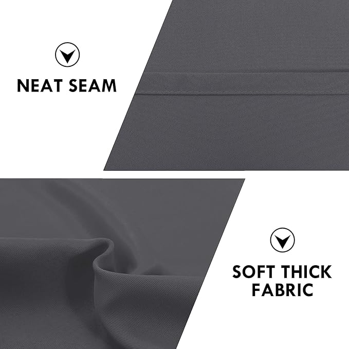 DWCN Blackout Curtains for Bedroom 84 Inch Length 2 Panels Set, Solid Thermal - Image 6